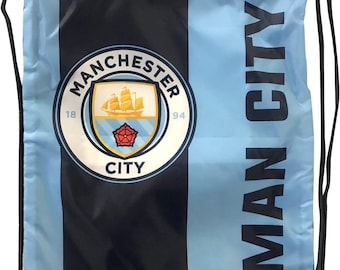 Manchester City FC Drawstring Cinch Bag - Custom Name and Number Or Message 02