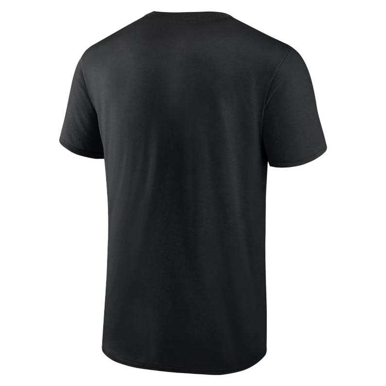 May include: A black short-sleeved t-shirt.