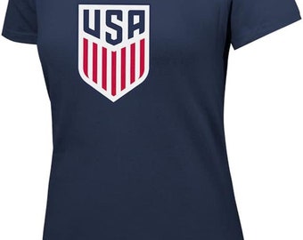 U.S. Soccer Federation USWNT Soccer Women T-Shirt 4 Stars Tee - Personalized Your Name and Number