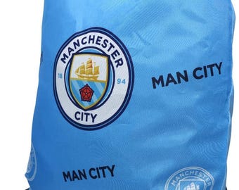 Manchester City FC Drawstring Cinch Bag - Custom Name and Number Or Message 04