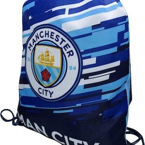 Manchester City FC Drawstring Cinch Bag - Custom Name and Number Or Message 03