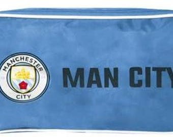 Manchester City Soccer Shoe Bag - Custom Name and Number Or Message 01