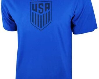 USWNT Soccer T-Shirt: Royal Blue, Personalized Name & Number