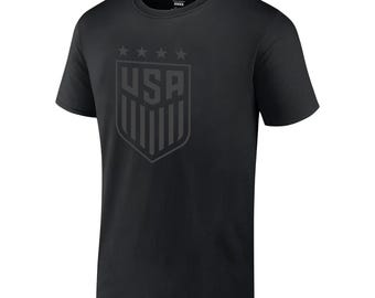 USWNT Soccer T-Shirt: Personalized Blackout Tee, Adult Size - Women US Soccer USWNT
