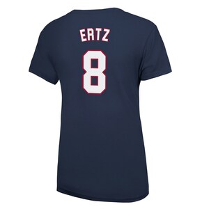 U.S. Soccer Federation USWNT Soccer Women T-Shirt 4 Stars Tee Number 8 Ertz Navy Color