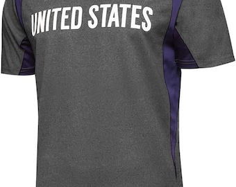 USMNT Soccer Jersey: Heather Charcoal & Navy, Personalized