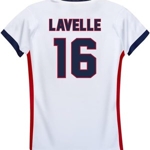 U.S. Soccer Federation USWNT Soccer Women T-Shirt 4 Stars Youth Jersey - Number 16 Lavelle