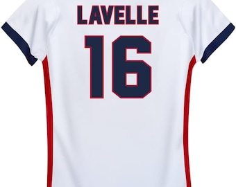 U.S. Soccer Federation USWNT Soccer Women T-Shirt 4 Stars Youth Jersey - Number 16 Lavelle
