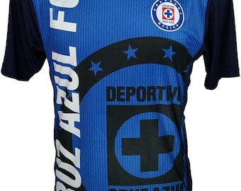 Cruz Azul Official Soccer Jersey T-shirt Adult Size 01 - Personalized Name and Number