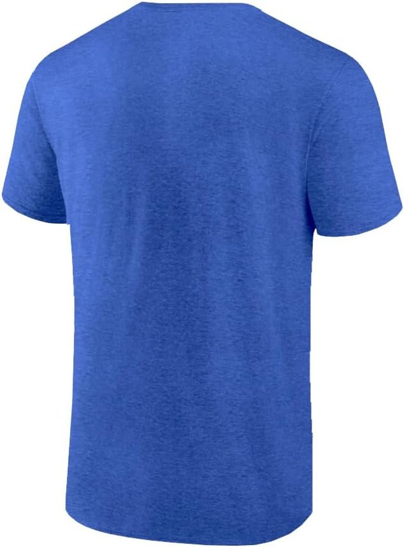 May include: A royal blue short-sleeved t-shirt made of a soft, textured fabric.