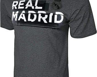 Real Madrid Official Soccer T-Shirt Adult Size Soccer Tee - Grey