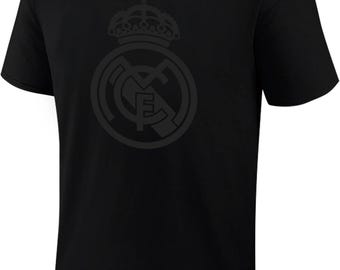 Real Madrid Official Soccer T-Shirt Adult Size Blackout Tee