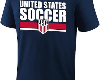 USMNT Soccer T-Shirt: Navy Home Design, Personalized Name & Number