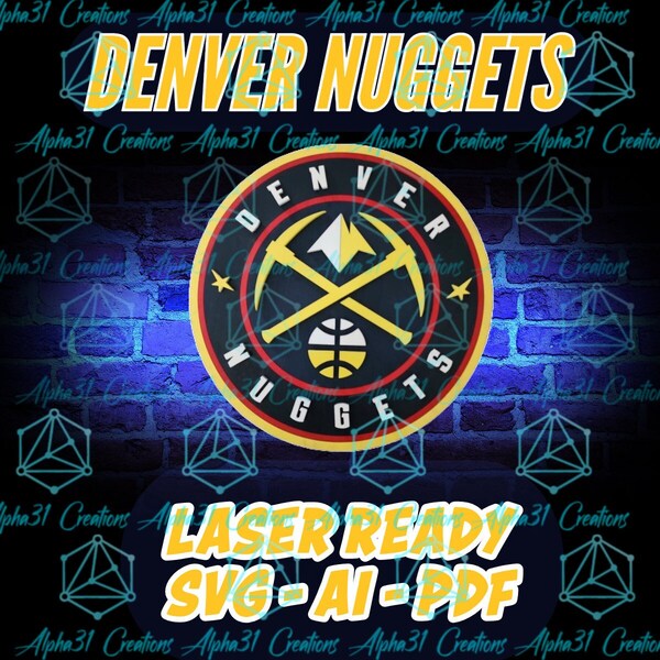 Denver Nuggets Logo, SVG, Laser File, Laser Ready