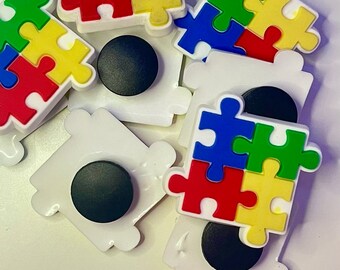 Amuletos del autismo / Amuletos de concienciación sobre el autismo / Amuletos de rompecabezas