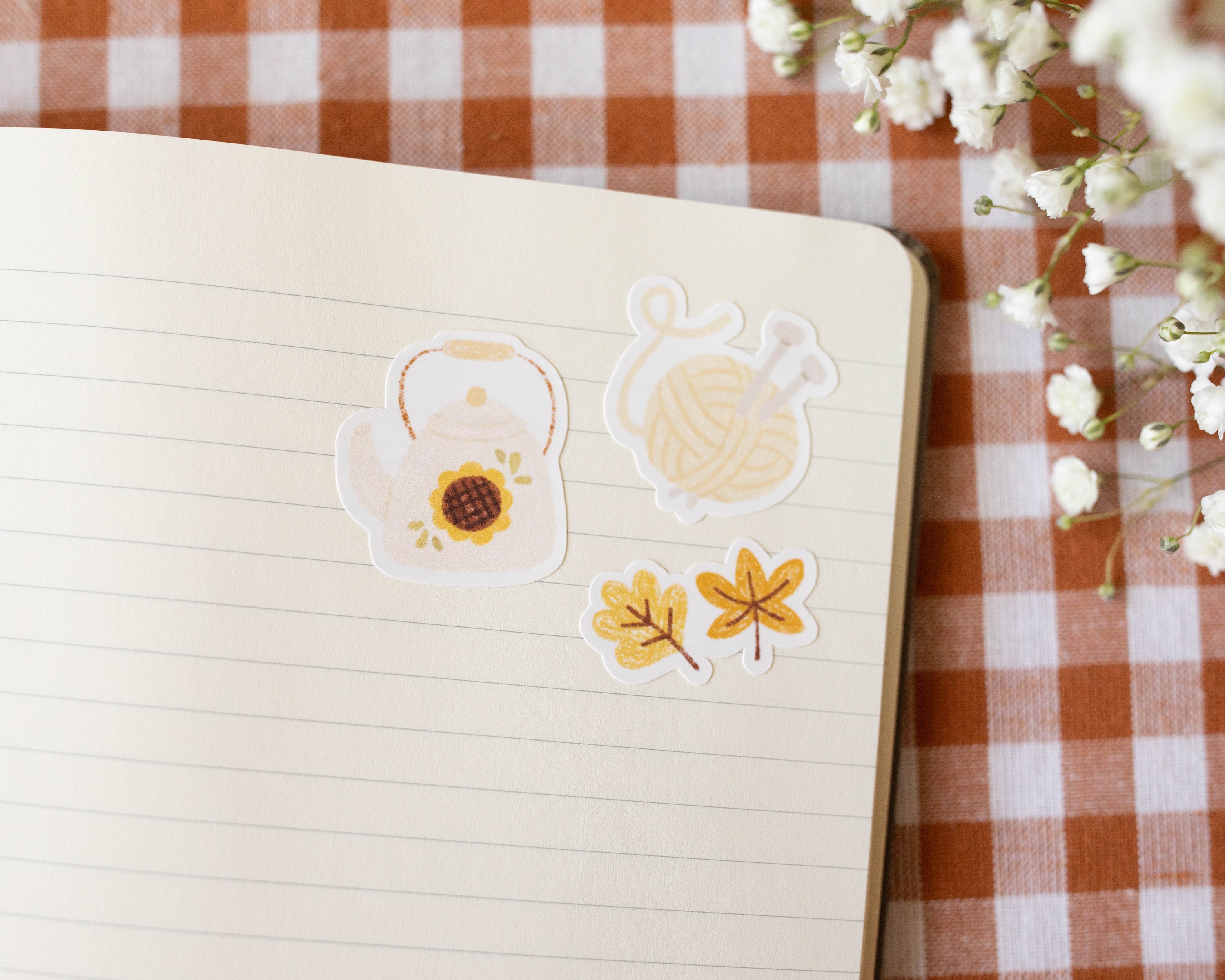 Cozy Fall Sticker Sheet Bullet Journal Stickers, Cute Planner Stickers ...