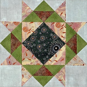 PDF Pattern: Crown Of Thorne&#39;s Quilt Block