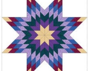 PDF Pattern: Lone Star Quilt (with or without y-seams)
