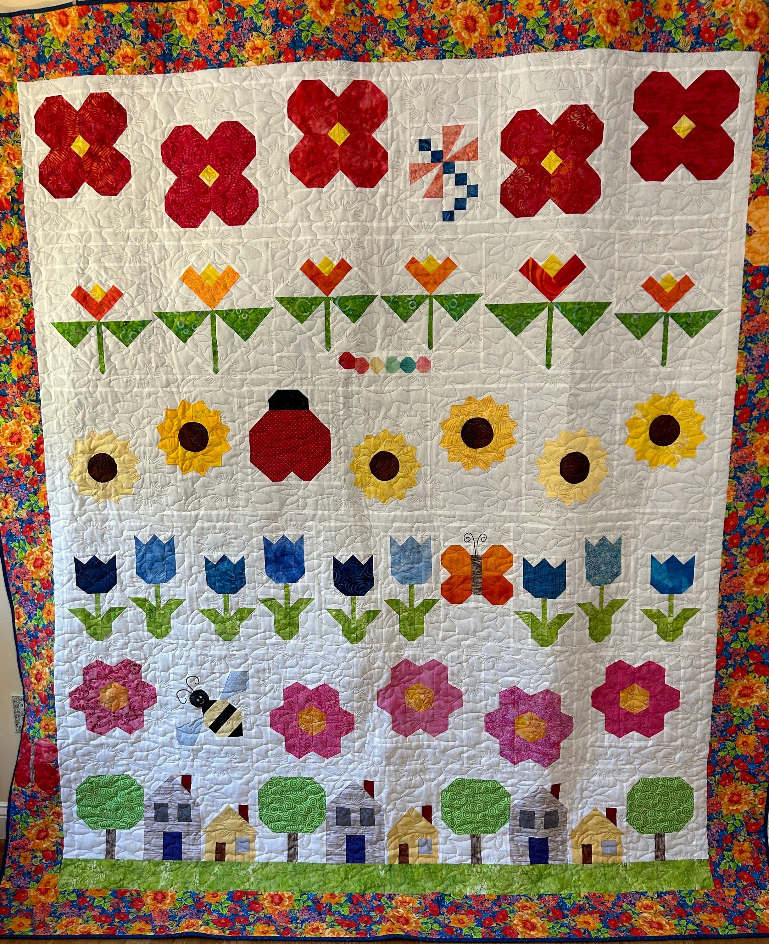 PDF pattern: Neighborhood Garden Quilt Pattern