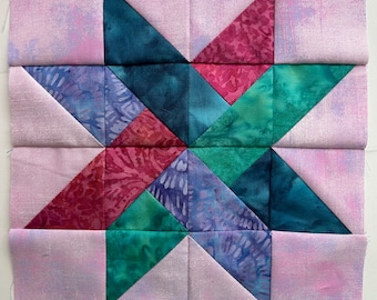 PDF-Muster: Gewebter Stern Quilt-Block