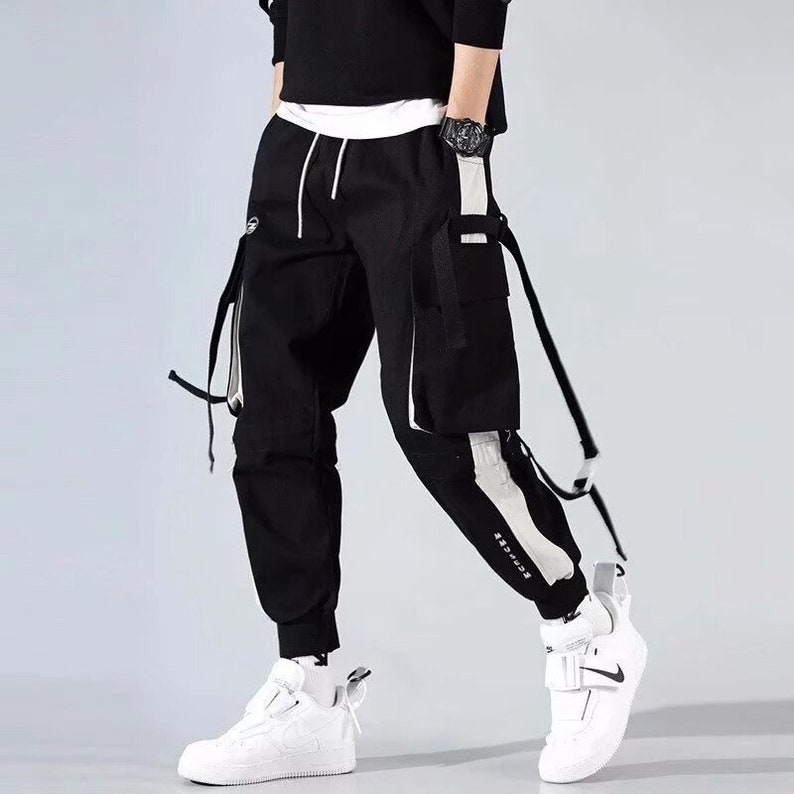 Streetwear Pockets Mens Jogger Pants Hip Hop Sweatpants - Etsy