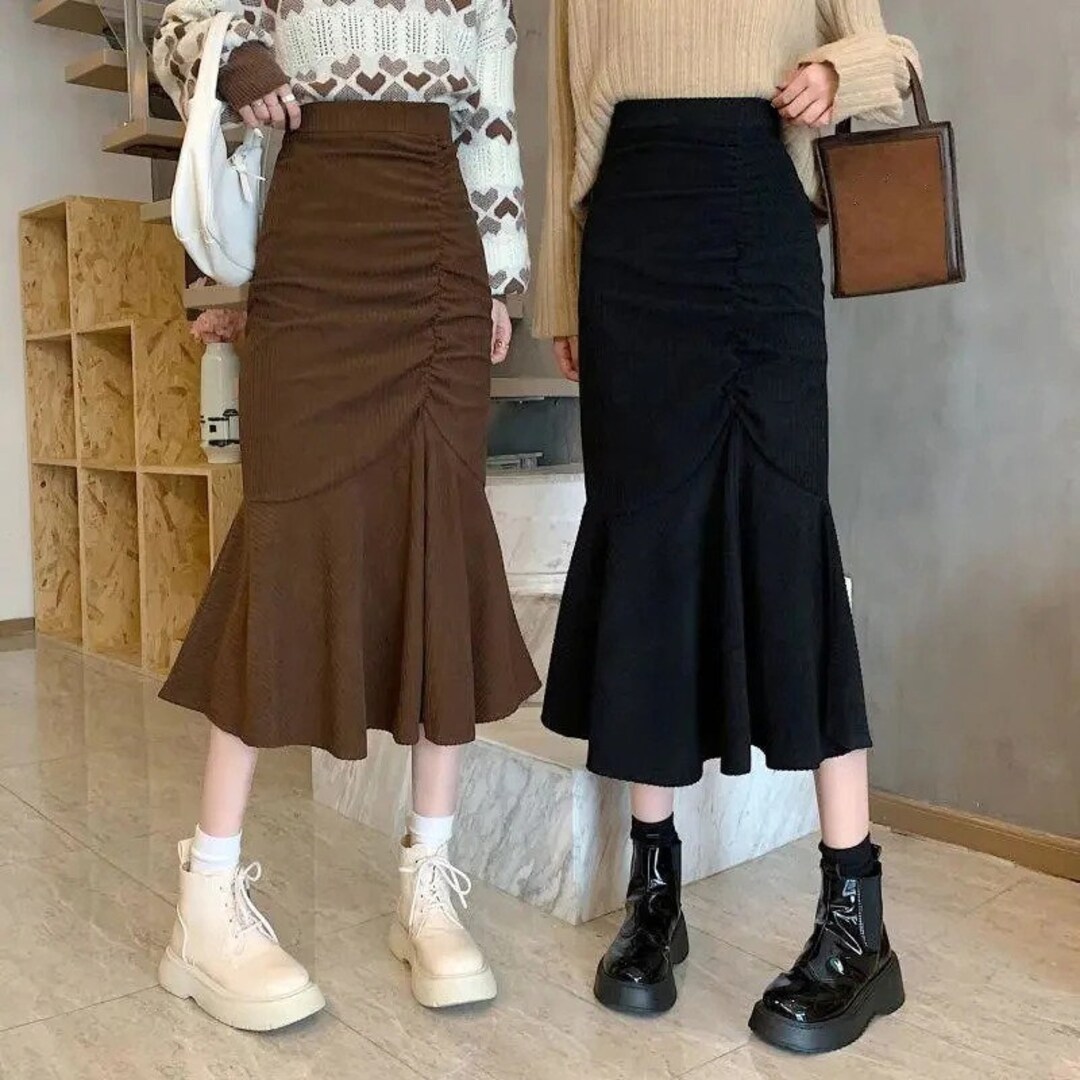 Fashion High Waist Midi Skirts Women Spring Slim Fit Hip - Etsy