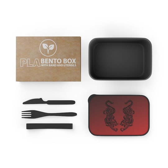 Twin Tigers PLA Bento Box with Band and Utensils