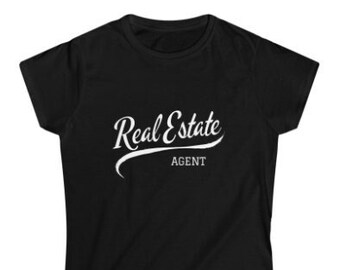 Camiseta feminina Softstyle para agente imobiliário