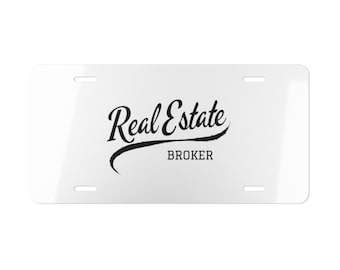 Placa personalizada para corretor de imóveis | Placa de metal para carro, decoração