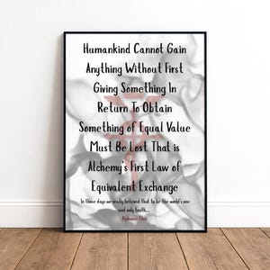Fullmetal Alchemist 2003 Poster: Minimalist Anime Art Print - Alphonse Elric Quote