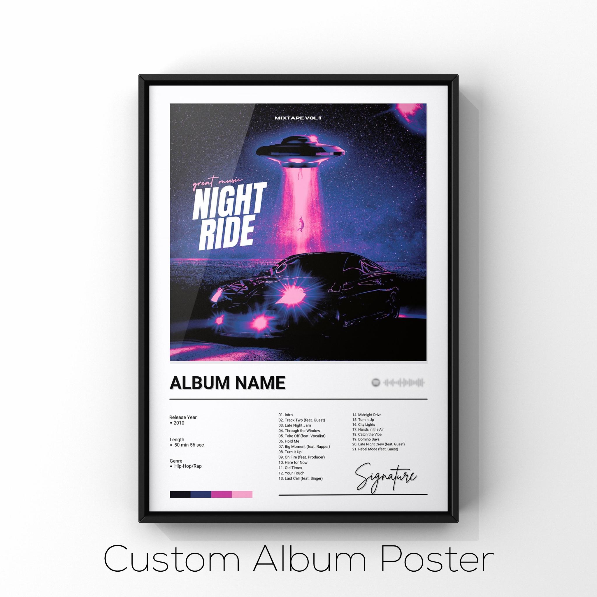 Custom Album Poster Digital Download – Personalized Music Print ...