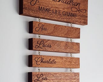 Family wooden sign | grandparents | housewarming