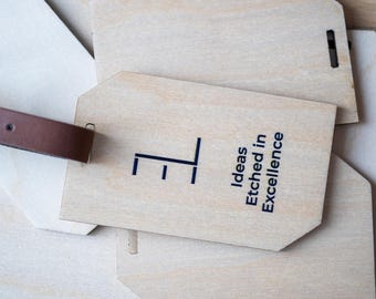 Personalized Wooden Luggage Tag | Custom Engraved Golf Bag Tag, Travel Accessory