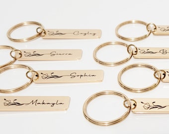 Personalized Stainless Steel Keychain: Laser Engraved Custom Name Keyring