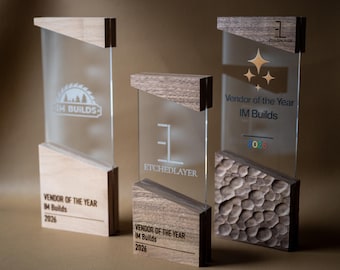 Custom Exotic Hardwood & Cast Acrylic Trophy