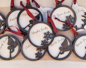 Christmas tree ornament set, 2 Layer Christmas tree baubles