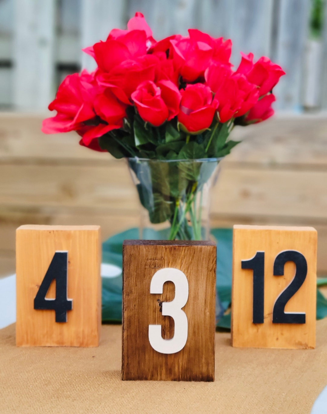 Wood Table Numbers Wedding Table Numbers Rustic Wedding Decor Boho