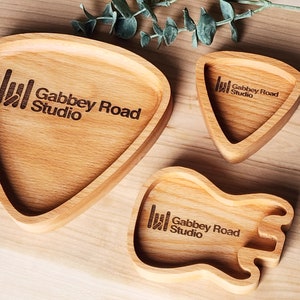 Guitar Catch all Tray Personalized Capo, Pick, Coin Holder | Musician Gifts | Guitarist Gifts | Solid European Beech Valet Tray | 3 trays!