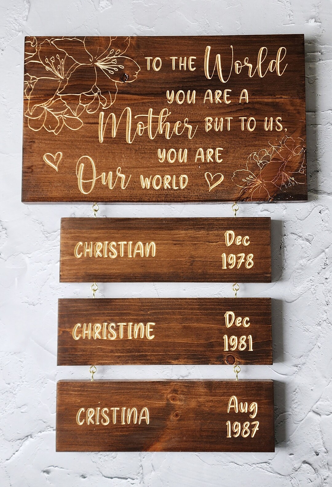 Wood Name Board, Name Signs, Custom Signs, Mother's Day Gift, You Are