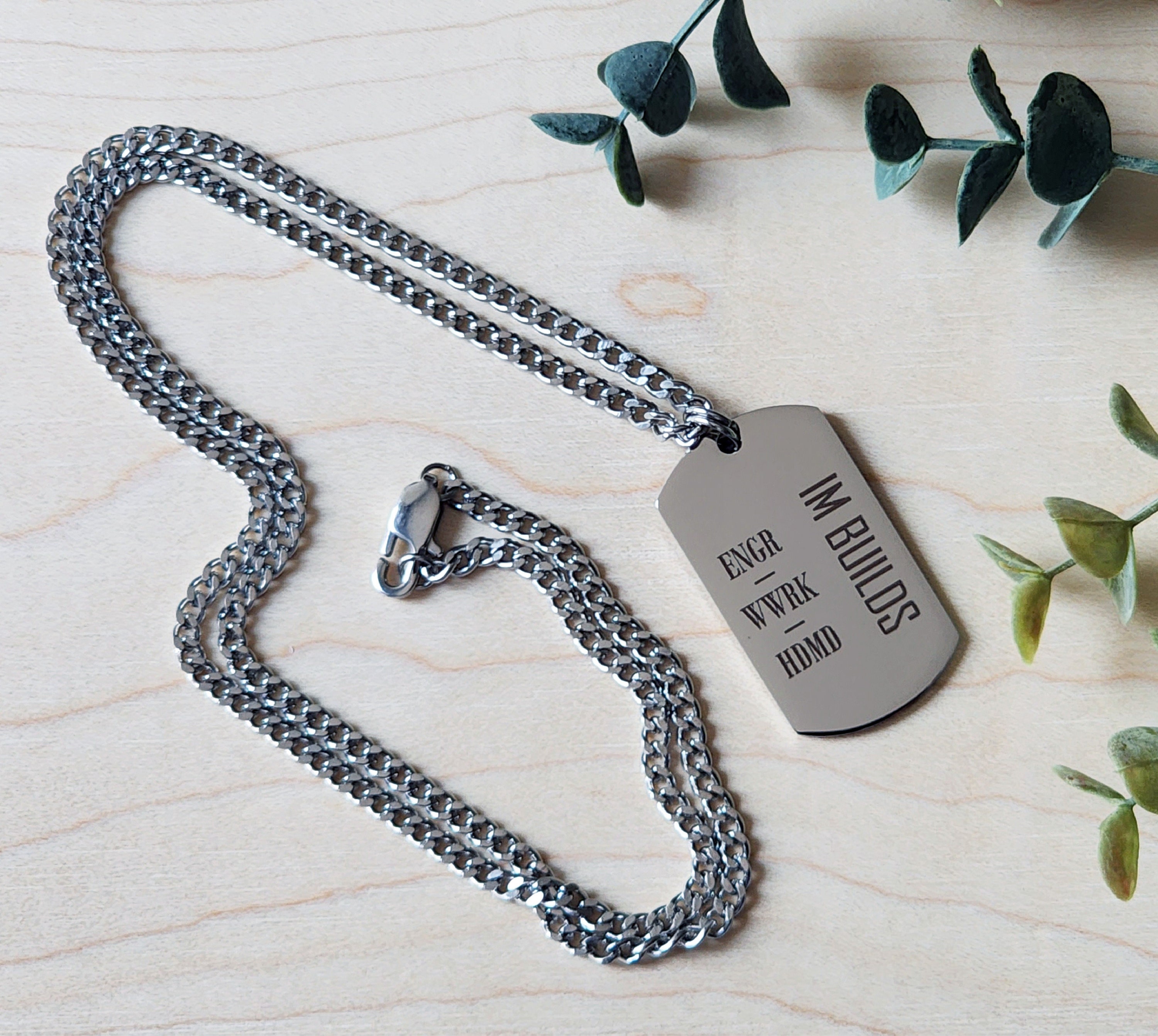 Personalized Cabin 3 Poseidon Adult Dog Tag Chain Necklace