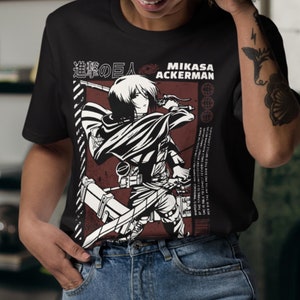 Akerman Warrior T-shirt | Graphic Anime T-shirt |Mikasa Bella+Canvas 3001 Unisex Retail Fit Tee