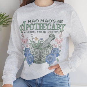 Mao Mao Anime Sweatshirt | Apothecary Anime Sweatshirt | Gildan Heavy Cotton Fleece Lined Sweatshirt