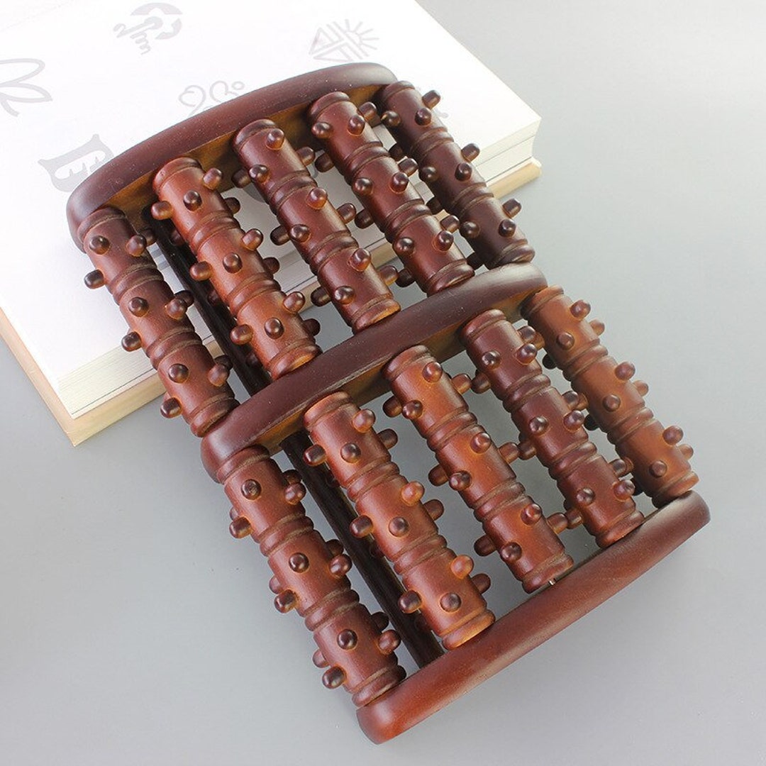 Wooden Foot Massage Roller Big Fiverow Wooden Foot Massager Etsy