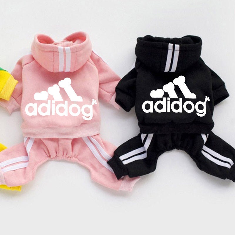 pink adidas dog hoodie