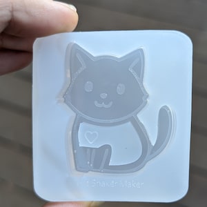 Kitty Shaker Mold, Cat Shaker Mold, Silicone Mold, Mini Shaker Molds, Shaker Charms, UV Resin, Epoxy Resin