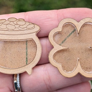 Pot &#39;O&#39; Gold & Lucky Clover Shaker Mold, Silicone Mold, Mini Shaker Molds, Shaker Charms, UV Resin, Epoxy Resin, Resin molds