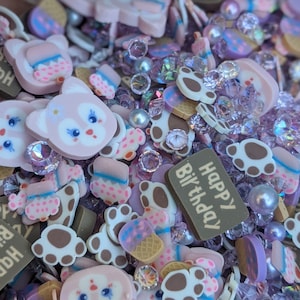 Kitty Cake Day Mix, Shaker Filler, Resin Craft, Nail Art, Tumblers shaker filler, slime sprinkles, resin craft,