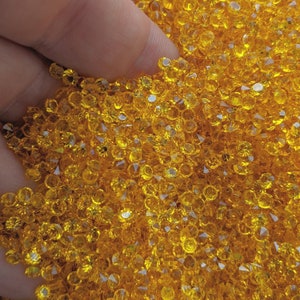 3mm Daffodil Yellow, Pointed Back Rhinestone, Shaker Filler, Resin Craft, Nail Art, Tumblers shaker filler, slime sprinkles, resin craft,
