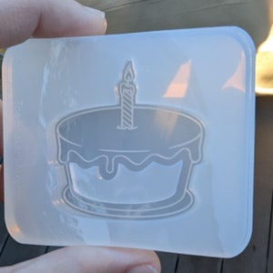 Birthday Cake Shaker Mold.  Shaker Mold, Silicone Mold, Mini Shaker Molds, Resin Molds, Shaker Charms, UV Resin, Epoxy Resin, Resin Shaker