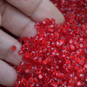 3mm Red, Pointed Back Rhinestone, Shaker Filler, Resin Craft, Nail Art, Tumblers shaker filler, slime sprinkles, resin craft,